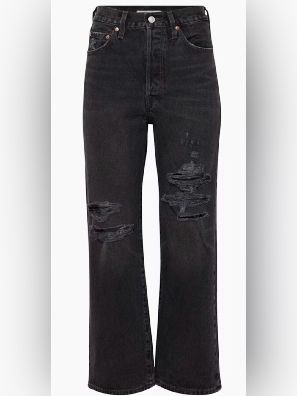 Levi's Ribcage Straight Ankle Black High-Rise Jeans NWT